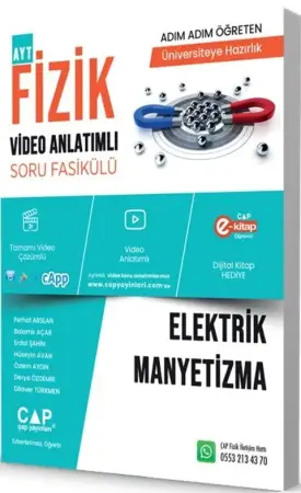 ÇAP Yayınları Üniversiteye Hazırlık Fizik Elektrik ve Manyetizma Konu Anlatımlı Soru Bankası (2025-2026)
