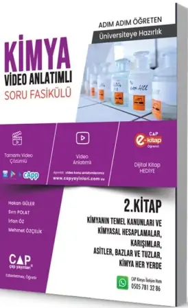 ÇAP Yayınları Üniversiteye Hazırlık Kimya Konu Anlatımlı Soru Bankası 2. Kitap (2025-2026)