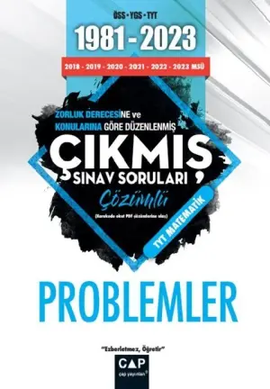 Çap Yayınları Üniversiteye Hazırlık 1981-2023 Çıkmış Sorular Problemler