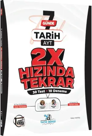 Yayın Denizi Yayınları AYT Tarih Ders Platosu 7 Günde 2X Hızında Tekrar Deneme (2026)