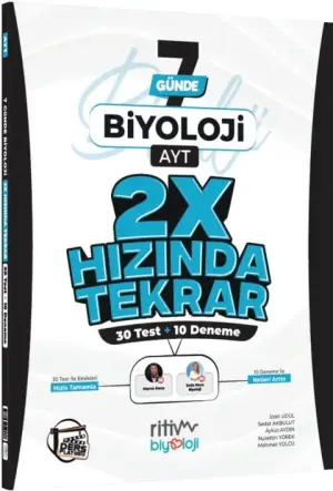 Ders Platosu Yayınları Ritim YKS AYT 2X Hızında Tekrar Biyoloji (2026)