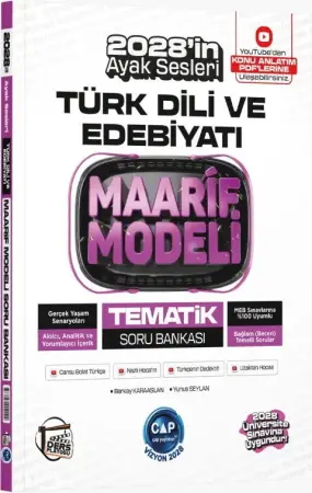 Çap Yayınları Üniversiteye Hazırlık Türk Dili ve Edebiyatı Ders Platosu Maarif Modeli Tematik Soru Bankası (2026)