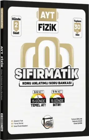 Ders Platosu Yayınları YKS AYT Fizik Sıfırmatik Konu Anlatımlı Kamp Kitabı (2025-2026)