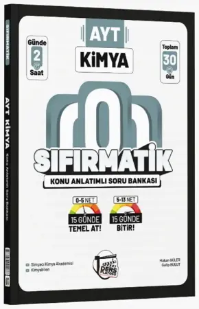 Ders Platosu Yayınları AYT Kimya Sıfırmatik Konu Anlatımlı Kamp Kitabı