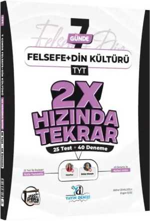 Ders Platosu Yayınları TYT Felsefe - Din Kültürü 7 Günde 2X Hızında Tekrar Deneme (2026)