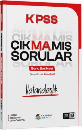 Akademi Denizi Yayınları KPSS Vatandaşlık Çıkmamış Sorular Soru Bankası (2025-2026)