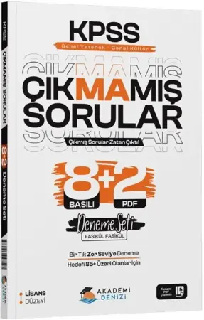 Akademi Denizi Yayınları 2026 KPSS Genel Yetenek Genel Kültür Çıkmamış Sorular 8+2 Deneme Seti