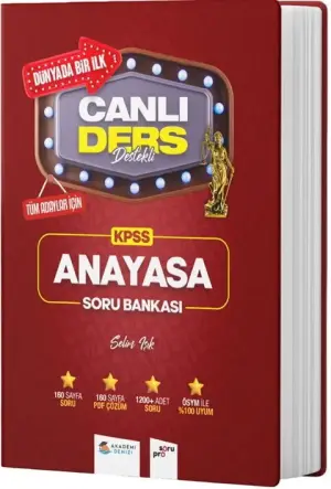 Akademi Denizi Yayınları KPSS Anayasa Canlı Ders Destekli Soru Bankası (2025-2026)
