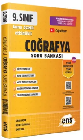 ENS Yayınları 9. Sınıf Konu Özetli Etkinlikli Coğrafya Soru Bankası (2025-2026)