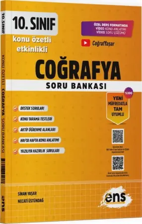 ENS Yayınları 10. Sınıf Etkinlikli KÖS Coğrafya Defter Kitap (2025-2026)