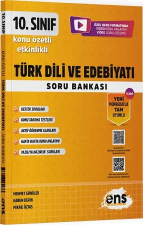 ENS Yayınları 10. Sınıf Etkinlikli Konu Özetli Soru Bankası Türk Dili ve Edebiyatı (2025-2026)
