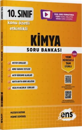 ENS Yayınları 10. Sınıf Etkinlikli Konu Özetli Soru Bankası Kimya (2025-2026)