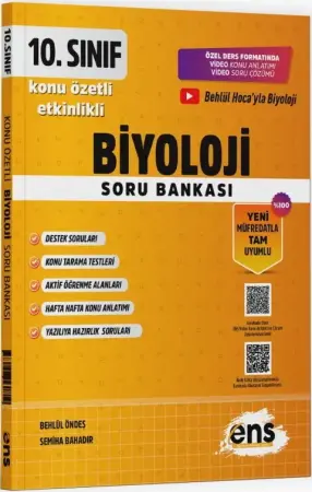 ENS Yayınları 10. Sınıf Etkinlikli KÖS Biyoloji Soru Bankası (2025-2026)