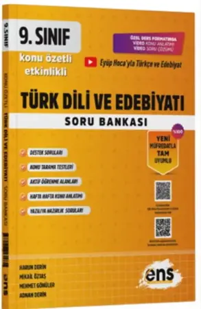ENS Yayınları 9. Sınıf Türk Dili ve Edebiyatı Etkinlikli Konu Öğrenme Serisi Soru Bankası (2025-2026)