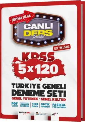 Akademi Denizi Yayınları KPSS Canlı Ders Destekli Türkiye Geneli 5'li Deneme Seti (Lise - Önlisans) (2025-2026)
