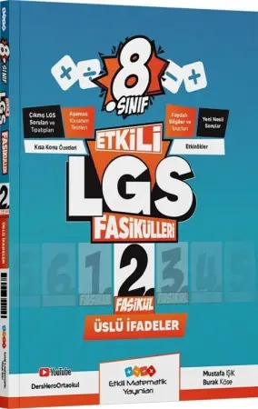 Etkili Matematik Yayınları 8. Sınıf LGS Üslü İfadeler Fasikülü 2 (2025-2026)