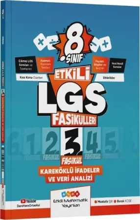Etkili Matematik Yayınları 8. Sınıf LGS Köklü İfadeler Fasikülü 3 (2025-2026)