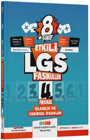 Etkili Matematik Yayınları 8. Sınıf LGS Olasılık ve Cebirsel İfadeler 4. Fasikül (2026)