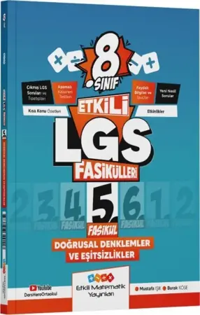 Etkili Matematik Yayınları 8. Sınıf LGS Doğrusal Denklemler ve Eşitsizlikler Fasikül 5 (2026)