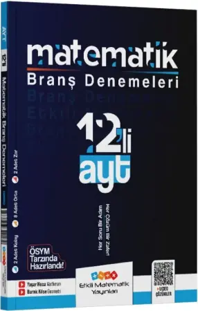 Etkili Matematik Yayınları AYT Matematik 12'li Branş Denemesi (2025)