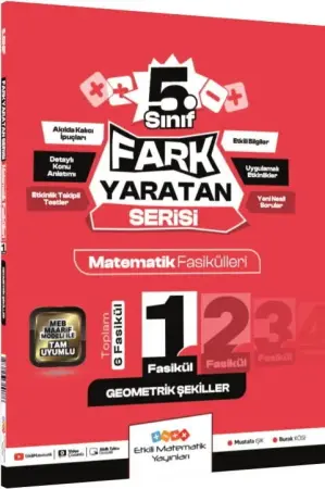 Etkili Matematik Yayınları 5. Sınıf Fark Yaratan Matematik Geometrik Şekiller Fasikül 1 (2025-2026)