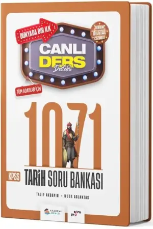 Akademi Denizi Yayınları KPSS Tarih Canlı Ders Destekli 1071 Soru Bankası (2025-2026)