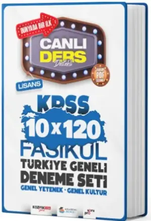 Akademi Denizi Yayınları KPSS Lisans Genel Yetenek Genel Kültür Canlı Ders Destekli Türkiye Geneli Deneme Seti (2025-2026)
