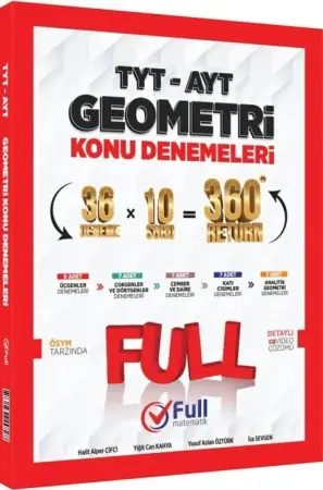 Full Matematik Yayınları YKS TYT AYT Geometri Konu Denemeleri (2024-2025)