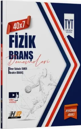 Hız ve Renk Yayınları TYT Fizik 40 x 7 Denemeleri (2025-2026)