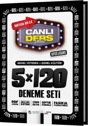 Akademi Denizi Yayınları KPSS Lisans Genel Kültür Genel Yetenek Canlı Ders Destekli 5'li Deneme Seti (2025-2026)