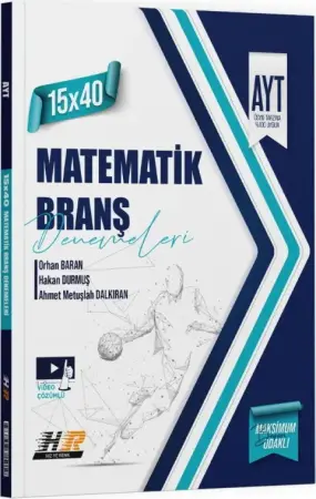Hız ve Renk Yayınları YKS Alan Yeterlilik Testi (AYT) Matematik 15x40 Branş Denemeleri (2025-2026)