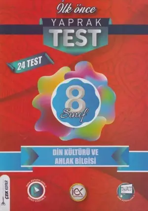 İlk Önce Yayıncılık 8. Sınıf Din Kültürü ve Ahlak Bilgisi Yaprak Test (2024-2025)