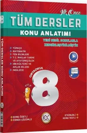 İlk Önce Yayıncılık 8. Sınıf LGS Tüm Dersler Konu Anlatımı (2024-2025)